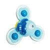 Un Spinner de Bain pour Baignoire bleu et blanc sur fond blanc.