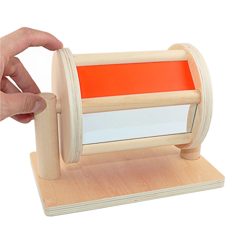 tambour tournant avec miroir et bille a l interieur exemple