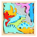 Tangram Dinosaure en Bois