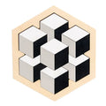 Tangram Cubes Noir Blanc Gris