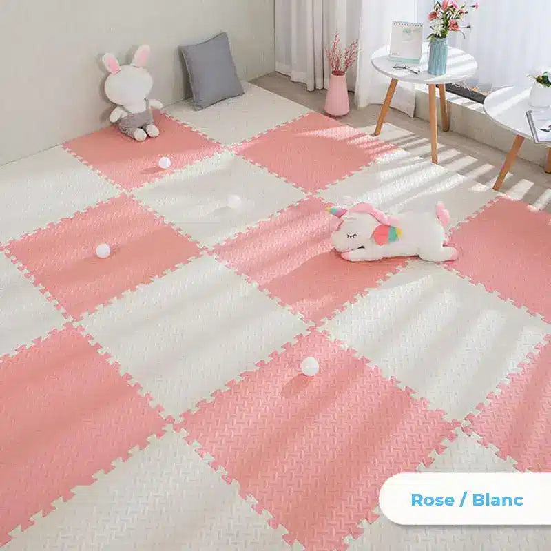Le Tapis de Sol Épais Bébé à Deux Couleurs.