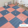 Un Tapis de Sol Épais Bébé à Deux Couleurs pour bébé, bleu et rose.