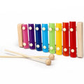 Xylophone en bois et touches colorées